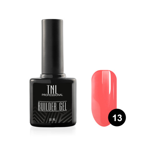 Гель для наращивания ногтей, TNL Builder Gel, моделирующий, камуфлирующий, коралловый, №13, 10мл