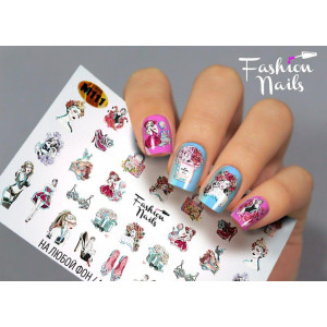 Слайдер-дизайн для ногтей, Fashion Nails, Metallic 111
