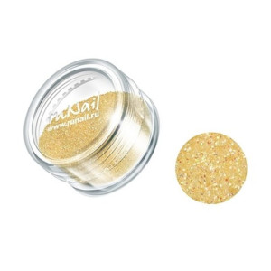 Дизайн для ногтей, RuNail, блёстки темно-желтый