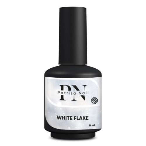 Топ для ногтей, Patrisa Nail, White Flake, глянцевый