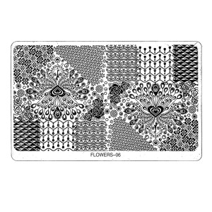 Пластина для стемпинга, TNL Professional, Павлин, №FL-06