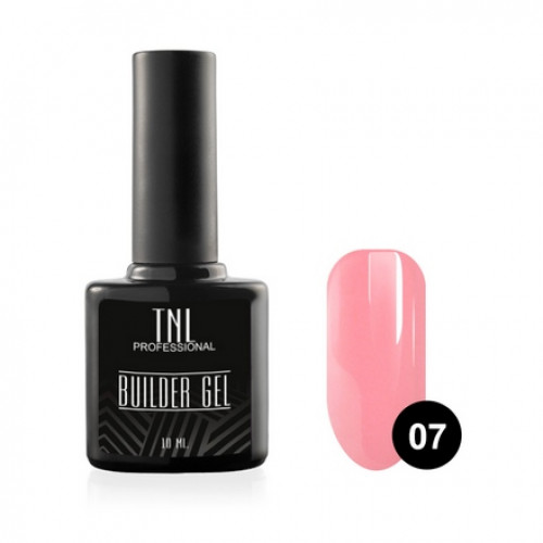 Гель для наращивания ногтей, TNL Builder Gel, моделирующий, камуфлирующий, розовый, №07, 10мл