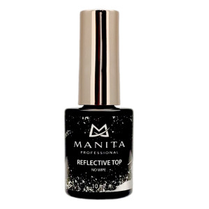 Топ для ногтей, Manita, Reflective, светоотражающий, без липкого слоя, 10мл Топ для ногтей, Manita, Reflective, светоотражающий, без липкого слоя, 10мл