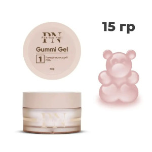 Гель камуфлирующий для наращивания ногтей, Patrisa Nails Gummi Gel №1, AC120, пастельно-молочно-розовый, 30гр Гель камуфлирующий для наращивания ногтей, Patrisa Nails Gummi Gel №1, AC120, пастельно-молочно-розовый, 30гр