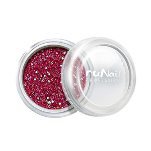 Дизайн для ногтей, RuNail, блёстки ярко-розовый