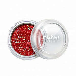 Дизайн для ногтей, RuNail, блёстки оранжевый