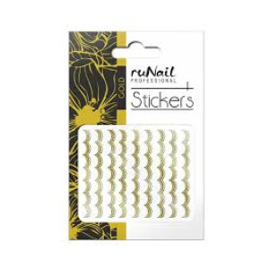 Наклейки для дизайна ногтей, RuNail, волны, №1748