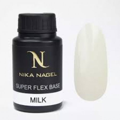 База для геля и гель-лака, Nika Nagel, Super Flex Milk rubber, камуфлирующая, 15мл