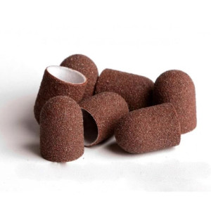 Колпачок шлифовальный на пластиковой основе, NAIL ART, D-13 коричневый, #240, 13*19, 10шт