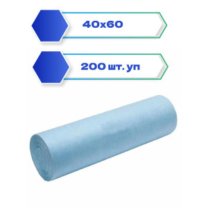 Салфетки Россия, в рулоне, Голубые 40х60, без втулки, 200шт