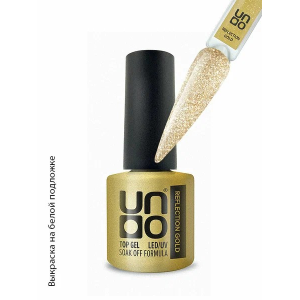 Топ для ногтей, UNO Reflection GOLD, золото, 8мл Топ для ногтей, UNO Reflection GOLD, золото, 8мл
