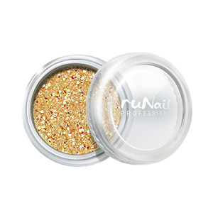 Дизайн для ногтей, RuNail, блёстки золотой песок