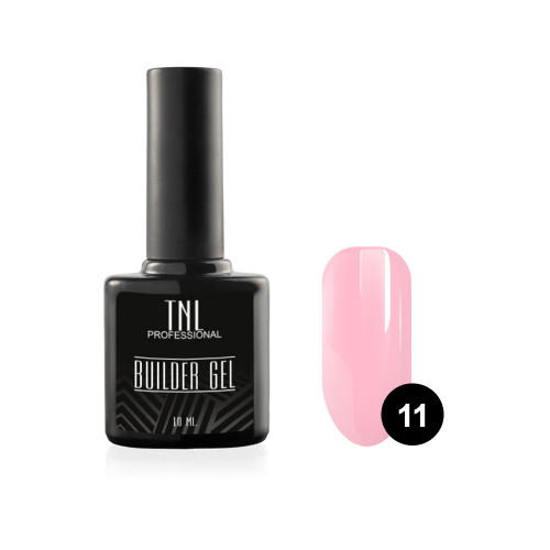 Гель для наращивания ногтей, TNL Builder Gel, моделирующий, камуфлирующий, светло-розовый, №11, 10мл