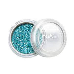 Дизайн для ногтей, RuNail, блёстки голубой