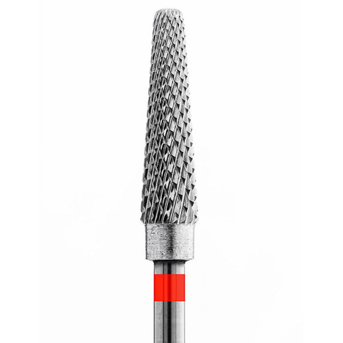 Фреза твердосплавная, нарезка мелкая, крестообразная, швейцарская сталь, конус, 21240