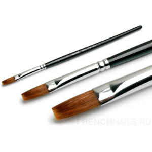Кисть для наращивания ногтей акрилом, RuNail, Sable Flat NCF, №7 Кисть для наращивания ногтей акрилом, RuNail, Sable Flat NCF, №7