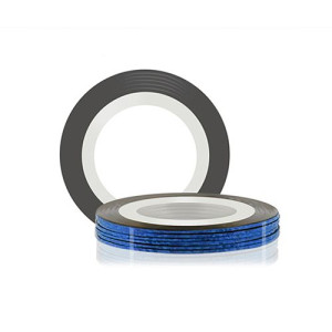 Самоклеющаяся лента для дизайна ногтей, RuNail, синяя, голографическая, 20м