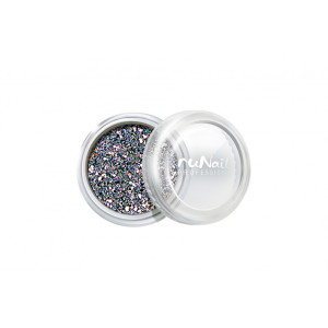Дизайн для ногтей, RuNail, блёстки серебристо-голографический