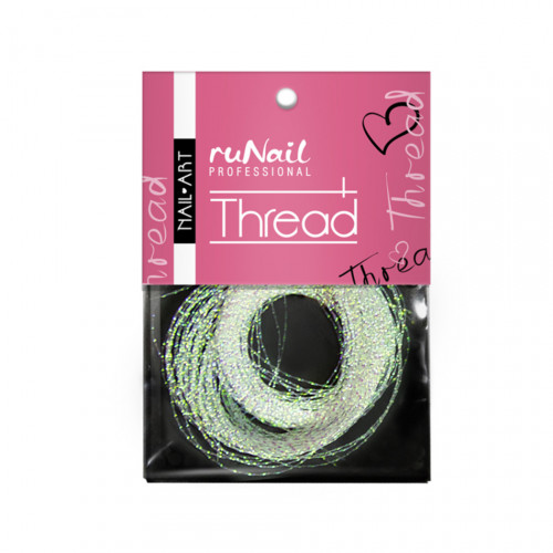 Дизайн для ногтей: нити (белый) RuNail Дизайн для ногтей: нити (белый) RuNail