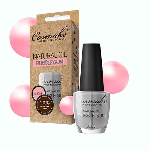 Масло для кутикулы и ногтей (Bubble Gum), №3003, 16 мл. Cosmake.
