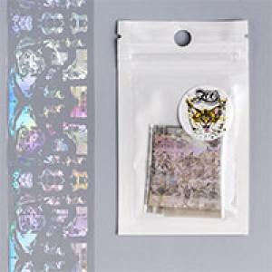 Фольга переводная, Zoo Nail Art, 4*50см, хром голография, животные, №1464