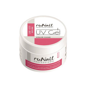 Уф-гель для наращивания ногтей, RuNail, Dust Free, однофазный, прозрачный, №2400, 15мл
