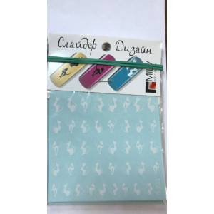 Слайдер-дизайн для ногтей, Milv, S 233 белый