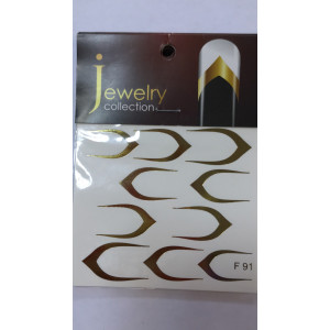 Слайдер-дизайн фольгированный, Milv, F 091, золото