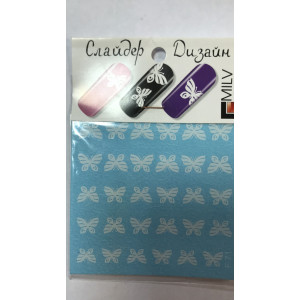 Слайдер-дизайн фольгированный, Milv, F 071, белый