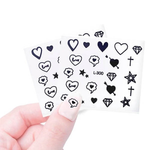 Наклейки профессиональные, Cosmake, №424, черные