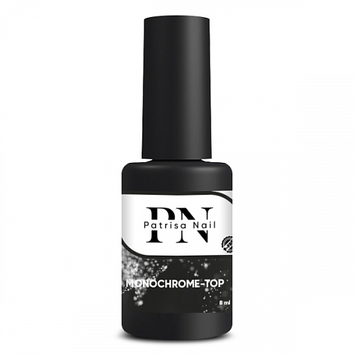 Monochrome-top глянцевый, без липкого слоя, 8 мл. Patrisa Nail.