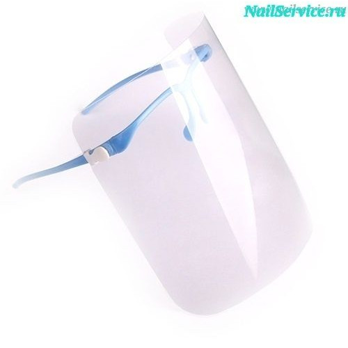 Экран защитный для лица, многоразовый пластик, 28х21см. PATRISA NAIL