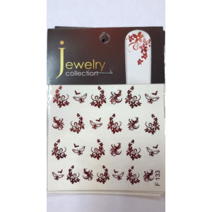 Слайдер-дизайн фольгированный, Milv, F 133, красный