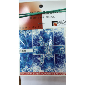 Слайдер-дизайн для ногтей, Milv, зимний, N 825