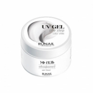УФ-гель для наращивания ногтей, RuNail, однофазный, белый, 15мл