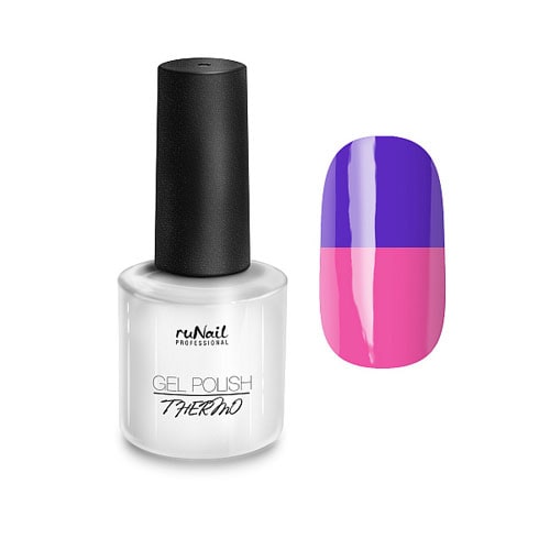Гель-лак Thermo (цвет:Сине-фиолетовый/Розовый), 7мл. Runail.