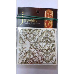 Слайдер-дизайн фольгированный для ногтей, Milv, F 131, золото