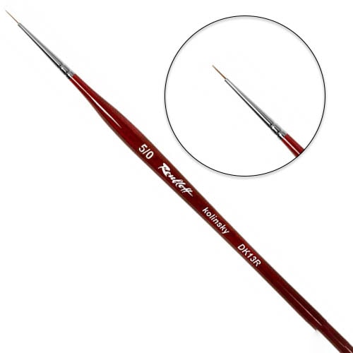 ROUBLOFF DK13R. Кисть для дизайна, круглая, натуральный колонок, №0. . 7673 ROUBLOFF DK13R. Кисть для дизайна, круглая, натуральный колонок, №0. . 7673