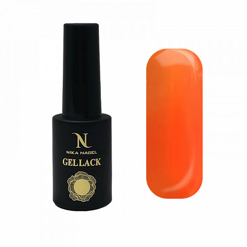 NN Гель-лак №077 "Красные блестки", 7 мл. Nika Nagel.
