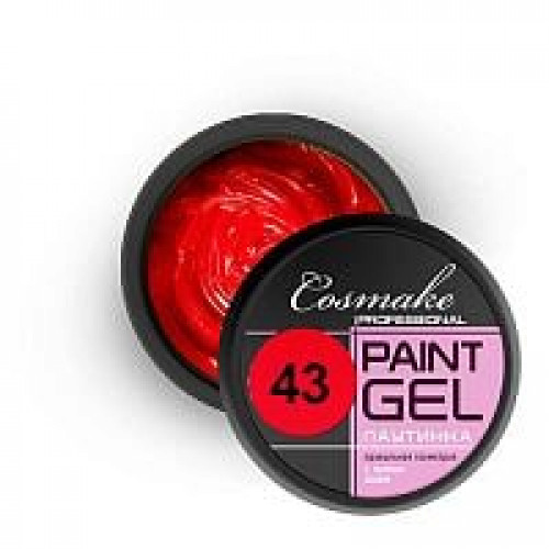 Гель-краска №043, "Паутинка", красная, 5 гр. Cosmake. Гель-краска №043, "Паутинка", красная, 5 гр. Cosmake.