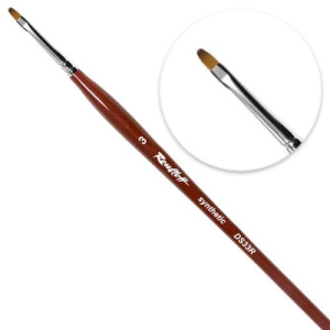 Кисть для дизайна ногтей, Roubloff DS33R, овальная, синтетическая, 8007, №4