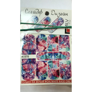 Слайдер-дизайн для ногтей, Milv, N 878