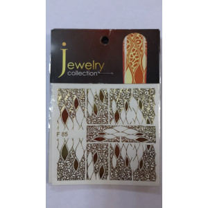 Слайдер-дизайн фольгированный для ногтей, Milv, F 085, золото