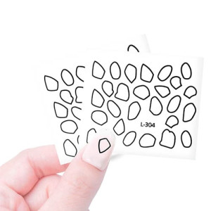 Наклейки профессиональные, Cosmake, №427, черные