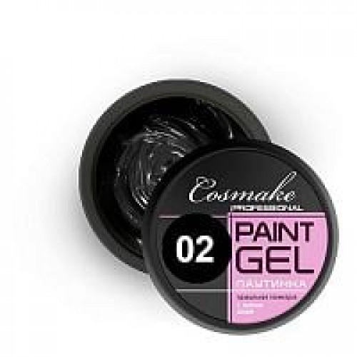 Гель-краска №002, "Паутинка", черная, 5 гр. Cosmake.