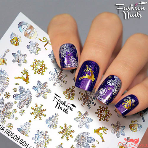 Слайдер-дизайн Galaxy 45. Fashion Nails.