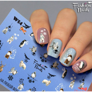 Слайдер-дизайн для ногтей, Fashion Nails, White 54