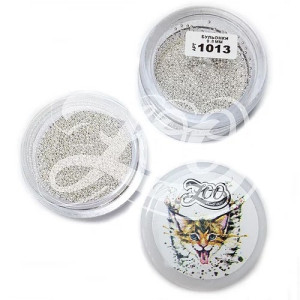 Дизайн для ногтей, Zoo Nail Art, бульонки металлические, серебро, 0,8 мм, 10гр