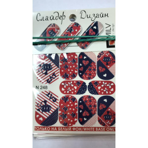 Слайдер-дизайн для ногтей, Milv, N 248