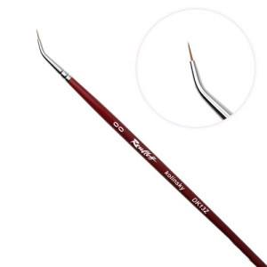 Кисть для дизайна ногтей, Roubloff, колонок, изогнутая обойма, 4633, №00